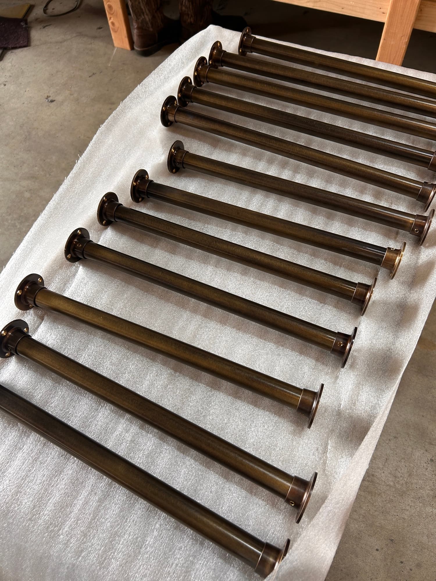 Bronze Patina Shelf Rods